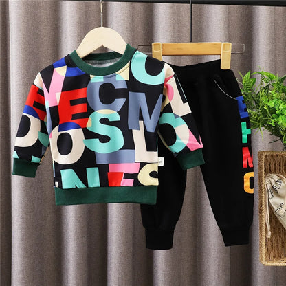 Conjunto infantil primavera outono, camiseta e calça.