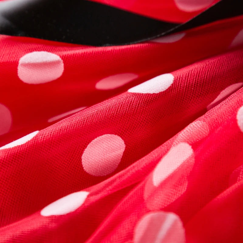 Vestido fofo infantil Minnie Mouse para meninas.