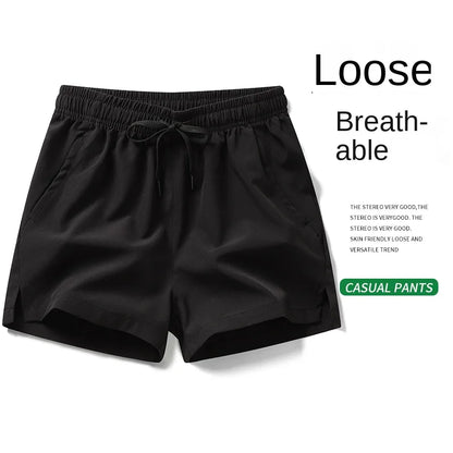 Shorts esportivos unissex com bolsos zíper.