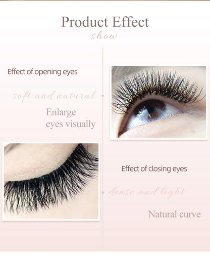 NAGARAKU 3D 4D 5D 6D W Shape Premade Fans Automatic Flowering Eyelash Extensions Natural Soft Light Full Dense