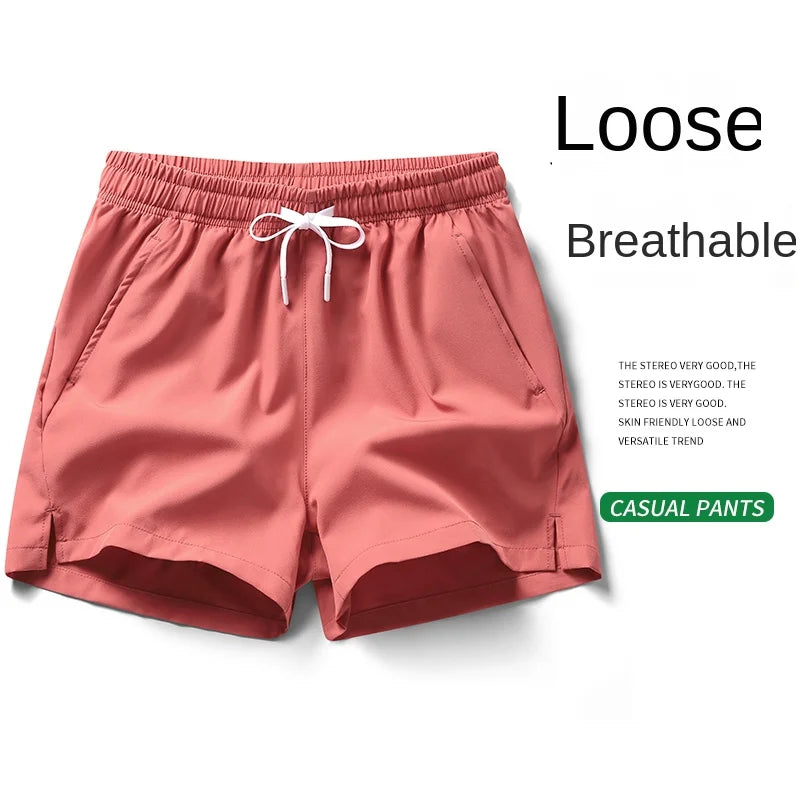 Shorts esportivos unissex com bolsos zíper.