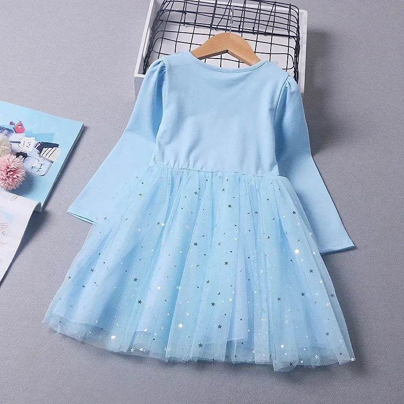 Vestido de princesa Frozen para meninas.