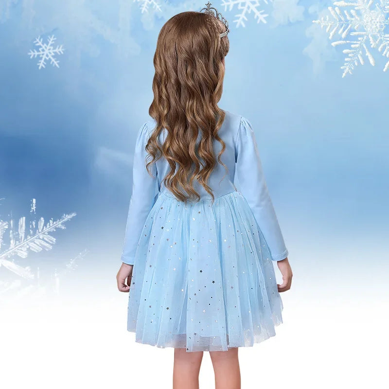 Vestido de princesa Frozen para meninas.