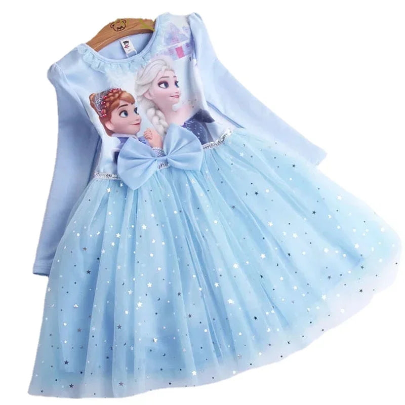 Vestido de princesa Frozen para meninas.