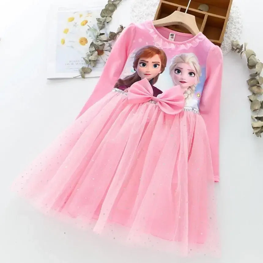 Vestido de princesa Frozen para meninas.